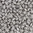Czech Glass MiniDuo, 2-Hole Beads 2x4mm, Opaque Gray Luster  (2.5 Inch Tube)