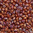 Czech Glass MiniDuo, 2-Hole Beads 2x4mm, Opaque Red with Bronze Luster  (2.5 Inch Tube)