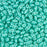 Czech Glass MiniDuo, 2-Hole Beads 2x4mm, Turquoise  (2.5 Inch Tube)