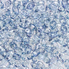 Czech Glass MiniDuo, 2-Hole Beads 2x4mm, Transparent Blue Luster  (2.5 Inch Tube)