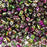 Czech Glass MiniDuo, 2-Hole Beads 2x4mm, Orchid Magic  (2.5 Inch Tube)
