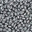 Czech Glass MiniDuo, 2-Hole Beads 2x4mm, Silver Pearl Coat  (2.5 Inch Tube)