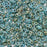 Czech Glass MiniDuo, 2-Hole Beads 2x4mm, Blue Turquoise with Silver Picasso  (2.5 Inch Tube)