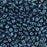 Czech Glass MiniDuo, 2-Hole Beads 2x4mm, Polychrome Indigo Orchid  (2.5 Inch Tube)