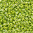 Czech Glass MiniDuo, 2-Hole Beads 2x4mm, Metalust Electric Green   (2.5 Inch Tube)