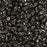 Czech Glass MiniDuo, 2-Hole Beads 2x4mm, Jet Picasso   (2.5 Inch Tube)