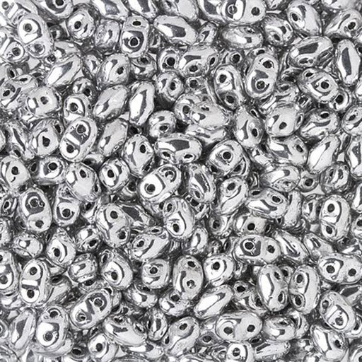 Czech Glass MiniDuo, 2-Hole Beads 2x4mm, Crystal Full Labrador (2.5 Inch Tube)