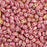 Czech Glass MiniDuo, 2-Hole Beads 2x4mm, Chalk Red Luster (2.5 Inch Tube)