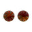 18mm Red/Orange Starburst Picasso Coin Bead by Raven's Journey