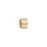 Large Hole Bead, Round Cylinder with Female Symbol and Flowers 8mm, Gold Plated (1 Piece)