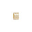 Large Hole Bead, Round Cylinder with Male Symbol and Ribbon 8mm, Gold Plated (1 Piece)