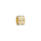 Large Hole Bead, Round Cylinder with Gingerbread Man 8mm, Gold Plated (1 Piece)