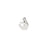 Slider Bead, O.K. Sign Emoji 11x9mm, by BB Benbassat, Antiqued Silver Plated (1 Piece)