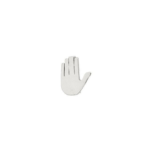 Slider Bead, High Five Emoji 11x9mm, by BB Benbassat, Antiqued Silver Plated (1 Piece)