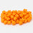 Bright Tangerine Acrylic Diamond Bead, 8mm (10 Beads)