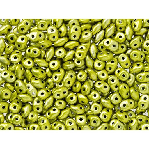 Matubo SuperDuo 2 x 5mm Metalust Yellow Gold 2-Hole Seed Bead 2.5-Inch Tube