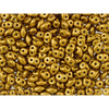 Czech Glass Matubo, 2-Hole SuperDuo Beads 2x5mm, Matte Metallic Goldenrod (2.5