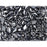 Czech Glass GemDuo, 2-Hole Diamond Shaped Beads 8x5mm, Hematite  (2.5" Tube)