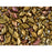 Czech Glass GemDuo, 2-Hole Diamond Shaped Beads 8x5mm, Matte Metallic Gold Iris  (2.5" Tube)