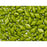 Czech Glass GemDuo, 2-Hole Diamond Shaped Beads 8x5mm, Opaque Olive  (2.5" Tube)