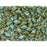Czech Glass GemDuo, 2-Hole Diamond Shaped Beads 8x5mm, Blue Turquoise Picasso  (2.5" Tube)