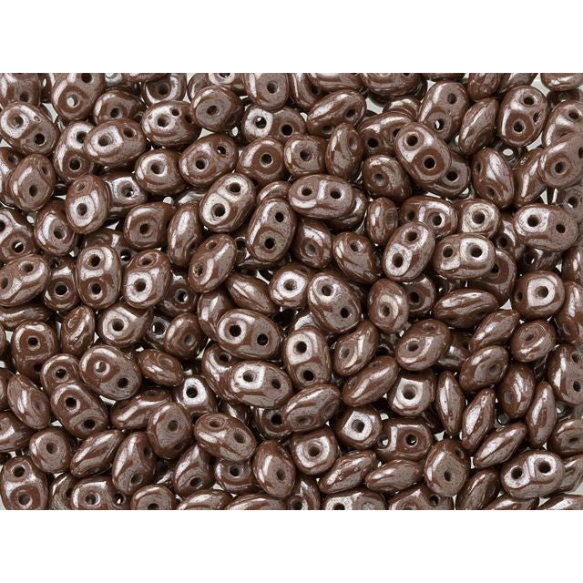 Matubo SuperDuo 2 x 5mm Umber Luster 2-Hole Seed Bead 2.5-Inch Tube