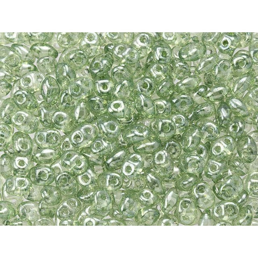 Matubo SuperDuo 2 x 5mm Prairie Green Luster 2-Hole Seed Bead 2.5-Inch Tube