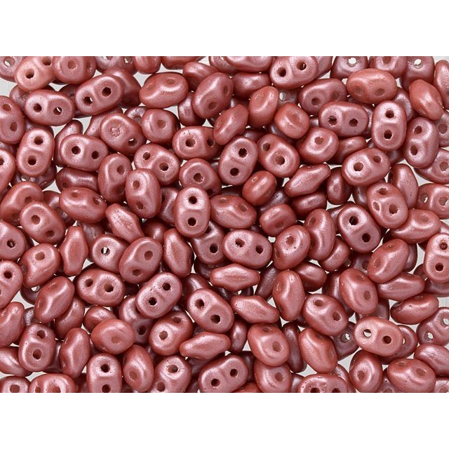 Matubo SuperDuo 2 x 5mm Mauve Pearl Shine 2-Hole Seed Bead 2.5-Inch Tube