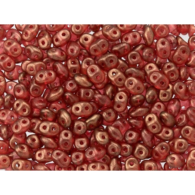 Matubo SuperDuo 2 x 5mm Cardinal Halo 2-Hole Seed Bead 2.5-Inch Tube