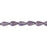 Czech Glass 13 x 8mm Purple Silk with Platinum Wash Melon Drop Bead Strand by Raven's Journey