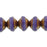 Czech Glass Beads, Saturn 10x8mm, Purple Opaline with Bronze Finish, by Raven's Journey (1 Strand)
