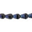 Czech Glass 8 x 6mm Jet Opaque with Blue/Purple Iris Luster Finish Bottom Cut Faceted Drop Bead Strand by Raven's Journey