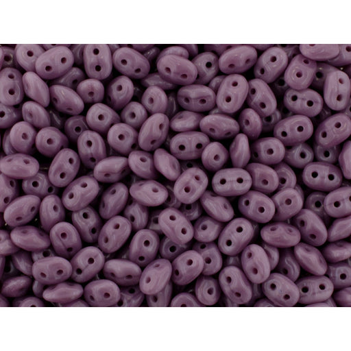 Matubo SuperDuo 2 x 5mm Opaque Amethyst 2-Hole Seed Bead 2.5-Inch Tube