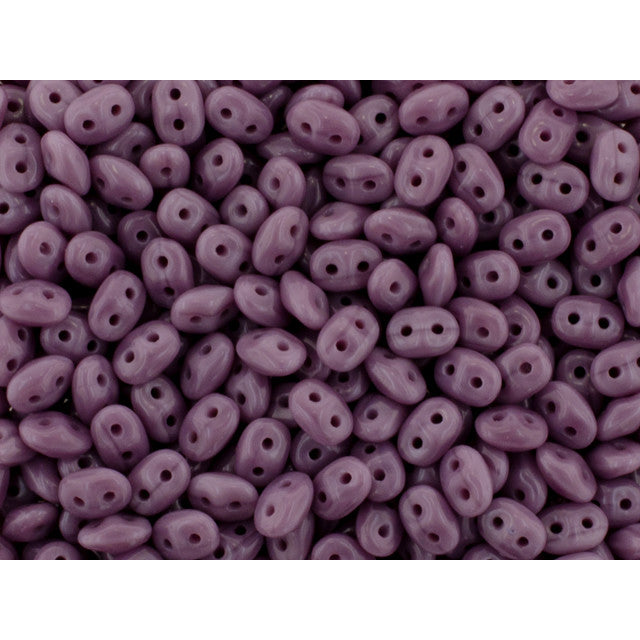 Matubo SuperDuo 2 x 5mm Opaque Amethyst 2-Hole Seed Bead 2.5-Inch Tube