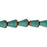 Czech Glass 8 x 6mm Faceted Drop - Top Cut Turquoise Green Opaque with Bronze Finish Bead Strand by Raven's Journey