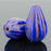 Czech Glass Melon Drop (13x8mm) Royal Blue Silk with Dark Bronze Wash Bead Strand by Raven's Journey