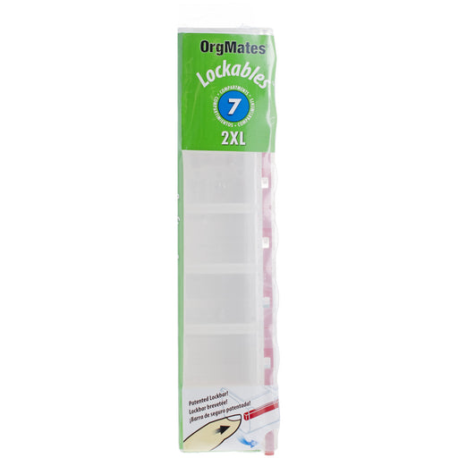 OrgMates/Craft Mates Lockables Storage Container with 7 Compartments, 9" x 2.25", 1 Storage Container