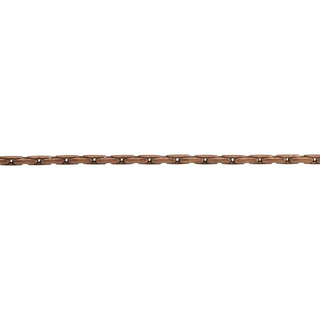 1mm Antique Copper-Plated Brass Beading Chain by the Foot