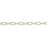 Gold Plated Crimped Oval Cable Chain, 4x2.5mm, by the Foot