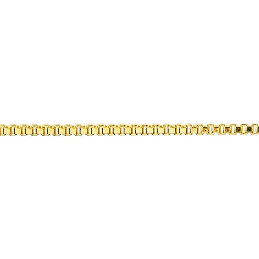 1.2mm Gold-Plated Brass Box Chain by the Foot