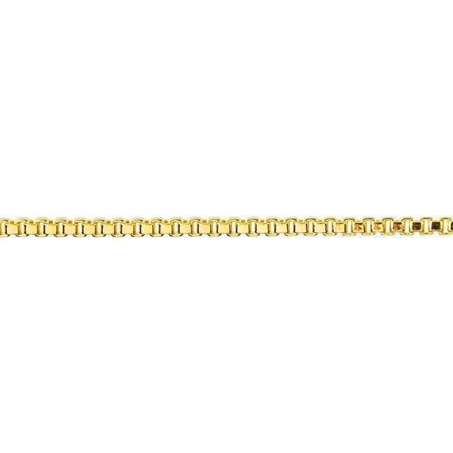 1.2mm Gold-Plated Brass Box Chain by the Foot