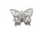 Antique Silver Butterfly and Skull Pendant 27.5x20mm