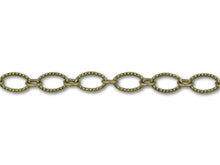 9x6mm Antique Brass-Plated Cable Chain (1 Foot)