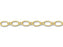 9x6mm Satin Hamilton Gold-Plated Cable Chain (1 Foot)