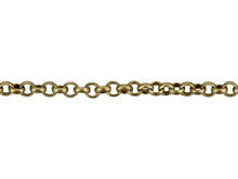 2mm Antique Brass-Plated Small Rolo Chain (1 Foot)