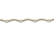 1.5mm Gold-Plated Curved Link Bar Chain (1 Foot)