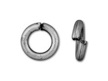 4mm Antique Silver-Plated Open Jump Ring - 18 Gauge (25 Pieces)