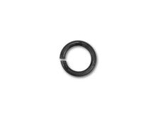 4mm Matte Black-Plated Open Jump Ring - 21 Gauge (25 Pieces)
