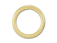 8mm Satin Hamilton Gold-Plated Open Jump Ring - 18 Gauge (25 Pieces)