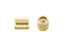 4x5mm Satin Hamilton Gold-Plated String-On Clasp Slide Bead with 1mm Silicone Grommet (1 Piece)